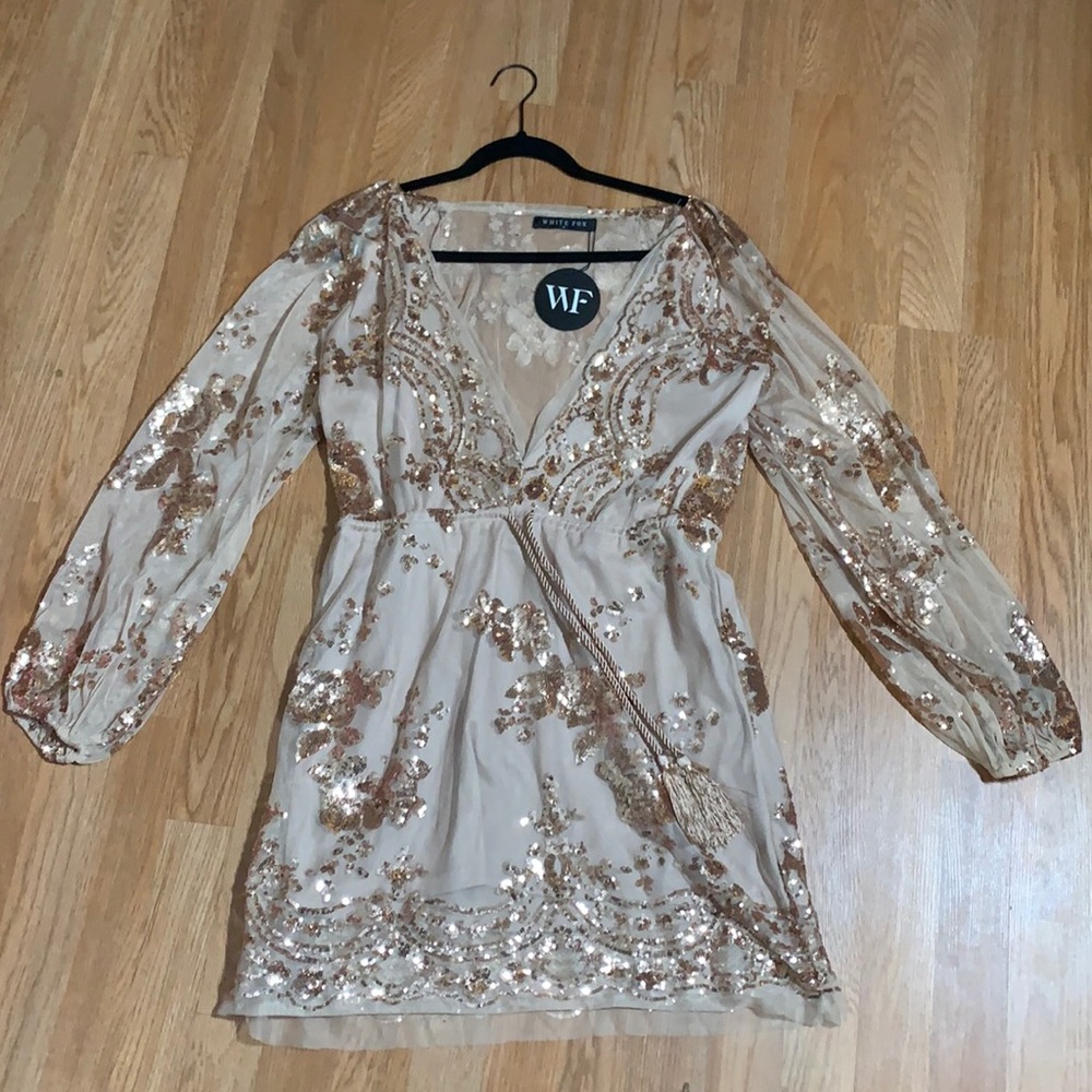 White Fox Boutique Tule and sequin dress